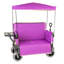 Chariot utilitaire 3-en-1 pliable avec banquette mauve