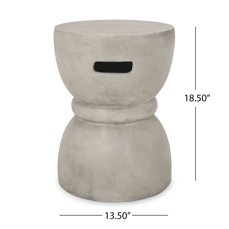Domitri Modern Lightweight Concrete Round Side Table