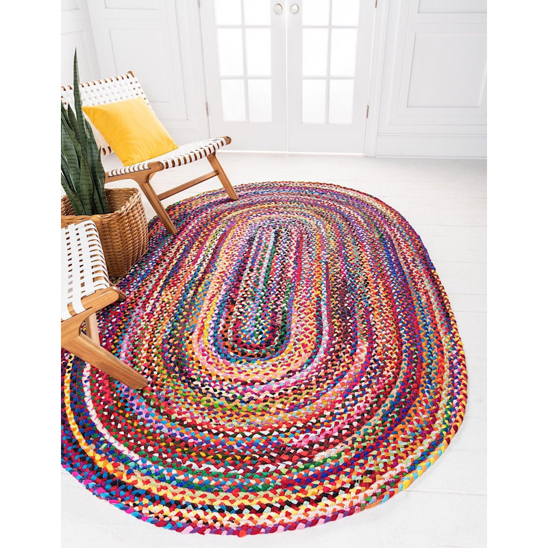 Cotton Indoor Rug, Oval 8' x 10'