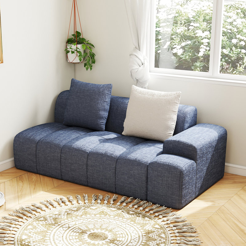 Causeuse modulaire Boneless, Bleu
