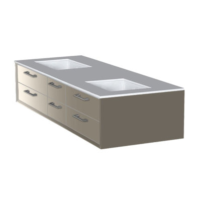 Gemelli 60'' W Double Bathroom Vanity Base