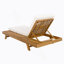 ENSEMBLE DE CHAISE LUNGE, ESPACE DISPONIBLE D'UN CÔTÉ, BOIS ACACIA AVEC COUSSIN LONGE (CRÉME ET PLI triple) - VERSION GRIS FONCÉ-677086198