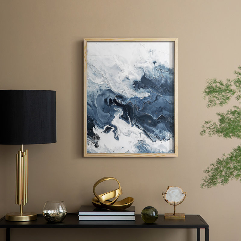 Série NAUTICAL CCxxiii - reproduction encadrée de qualité supérieure - prête à être accrochée - aucun clou requis, Gris
