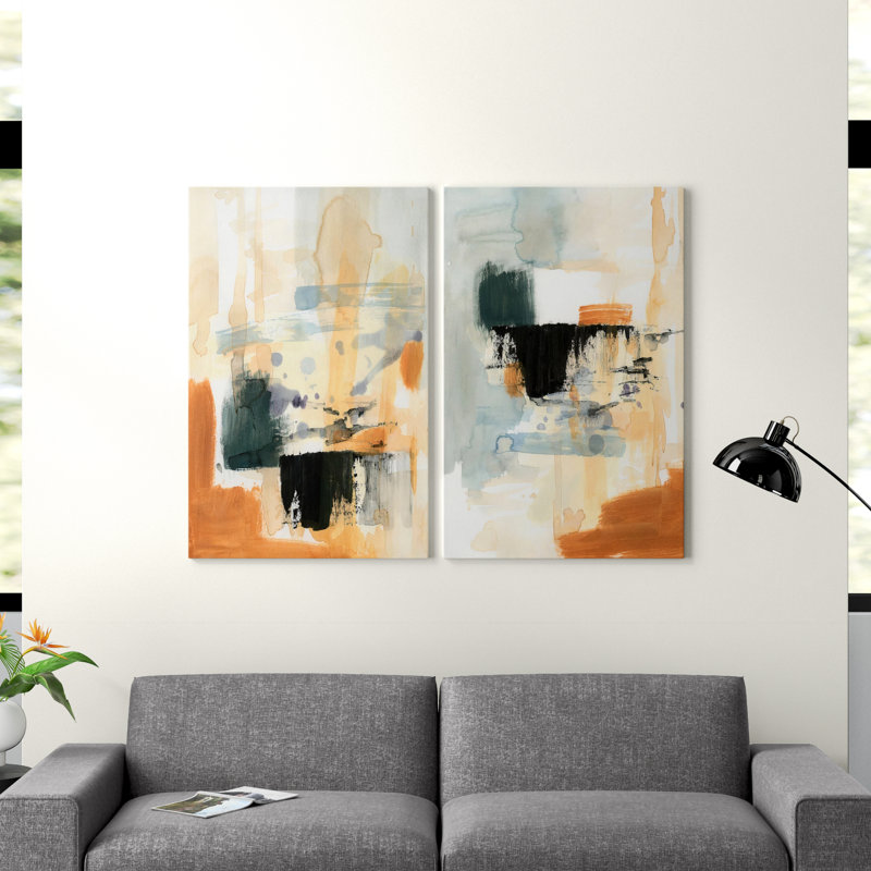 " Seria III " 2 - Pieces Painting Print, 36" H x 48" W x 1" D