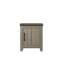 Table de bout l 16 po en chêne gris, table de chevet avec porte d'armoire, finition noyer et espace de rangement ouvert
