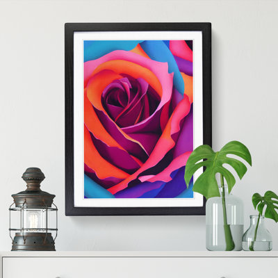 Rose Painting In Abstract Vol.3 - Single Picture Frame Print