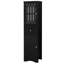 Armoire de salle de bain noire avec surface imperméable moderne, noir, espace