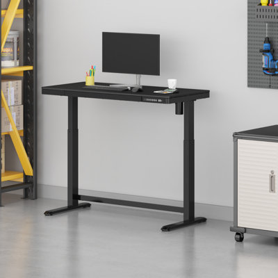 Electric Standing Desk with USB Charging Ports and Storage Drawer