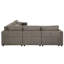 Revêtement modulaire en lin brun, poids de 281 lb, 5 pièces, profondeur de siège de 18 po, expérience confortable