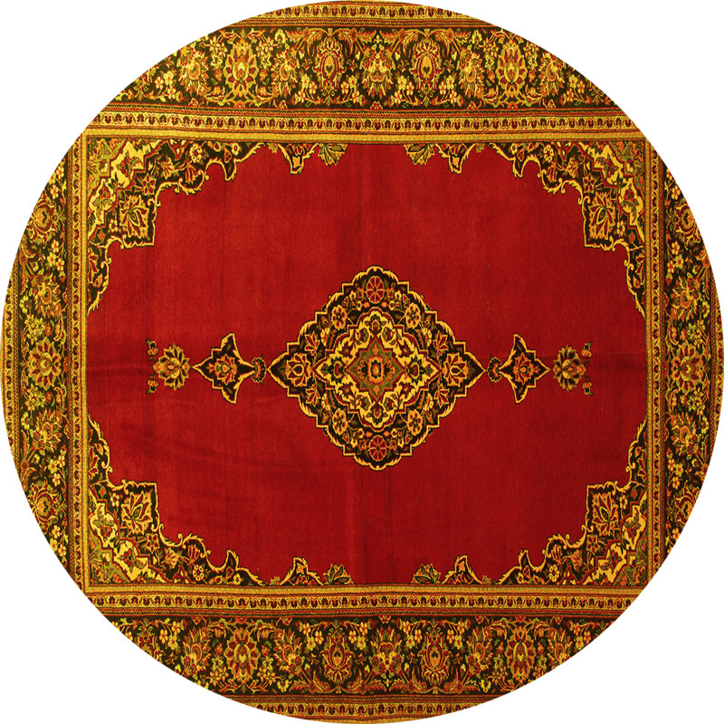 Annemarijn Washable Oriental Indoor Rug, Round 7'