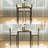 Square Industrial Small Dining Table Set, Bar Table and Chairs Set-156743691-156743690-156743689
