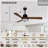 42-Inch Ceiling Fan With Light, Solid Wood Blades, 2 Downrods For Sloped Ceiling ≤15°, Quiet Reversible Dc Motor, App & Remote Control, 6 Speeds, Timer, Dimmable Full-Spectrum Led, For Bedroom