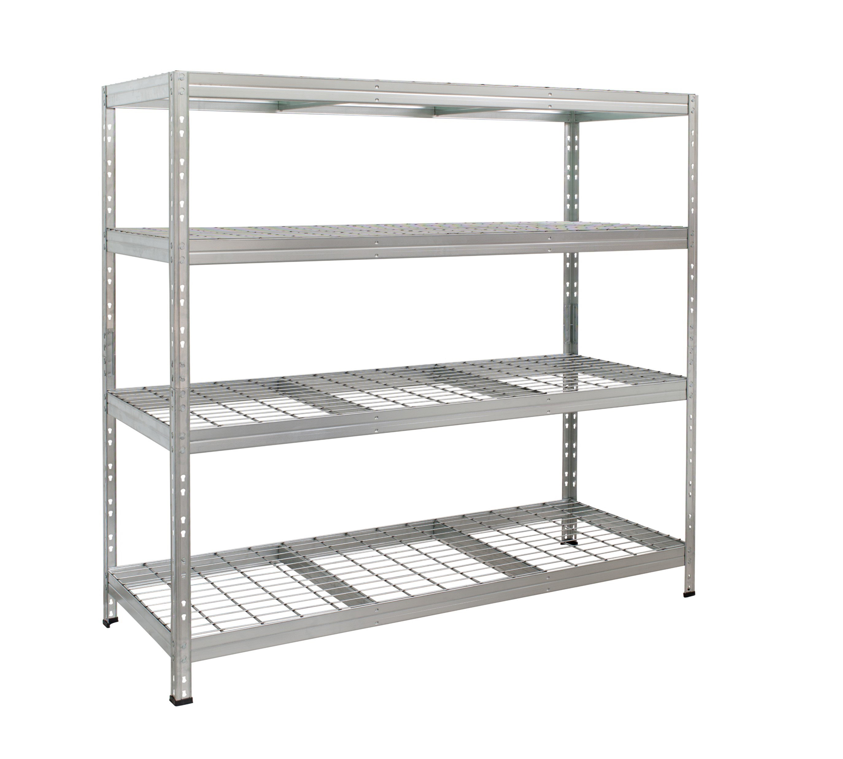 KING'S RACK Storage Bin Rack System Steel Heavy Duty 6-Tier Utility Shelving  Unit (66-in W x 15-in D x 50-in H), Gray in the Freestanding Shelving Units  department at