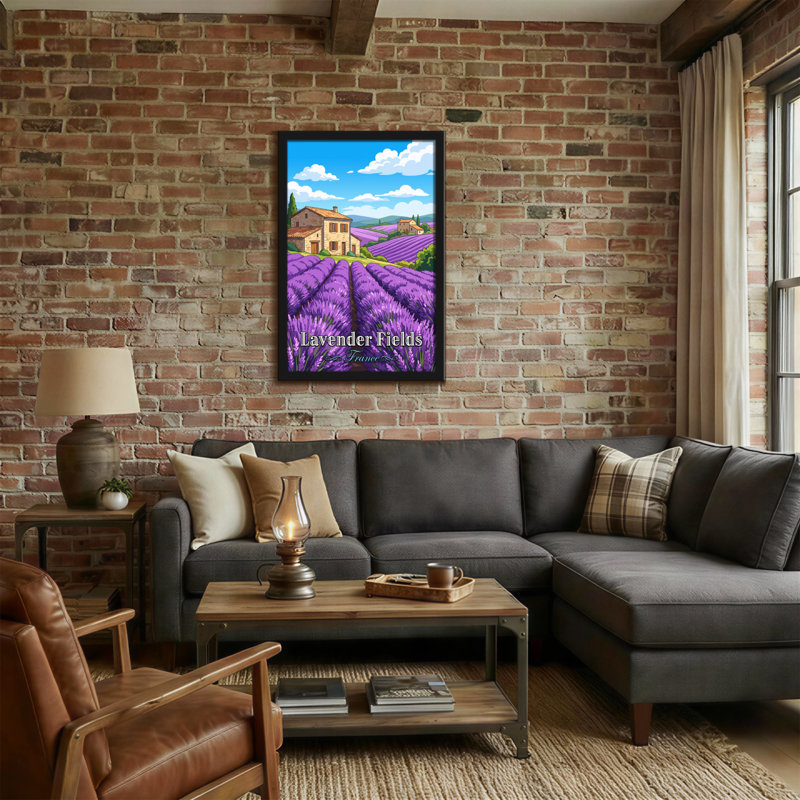Paysages de campagne et paysages lavande, France, H 18 po x l 12 po