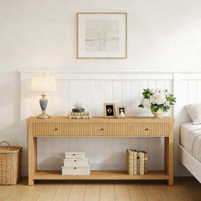 Console en bois avec tiroirs