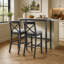Ensemble de salle à manger rectangulaire en bois de style campagnard de 122 cm (48 po) avec 2 chaises, idéal pour la cuisine, le coin repas et les petits espaces.-6510410-6510412