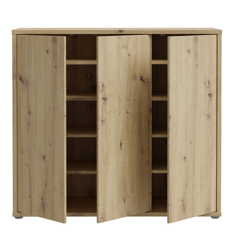 Alice Springs 12 Pair Shoe Storage, Artisan Oak