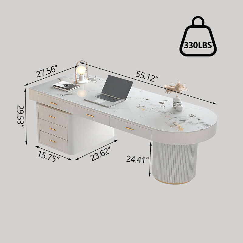 JS0105EHI&Size Writing Desk, 29.53" H x 70.87" W x 27.56" D