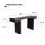 Console très large 66 po en placage de bois massif, canapé simple pour entrée, noir