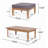 Ottoman + Coffee Table Set, Solid Wood Frame, Water-Resistant Cushions