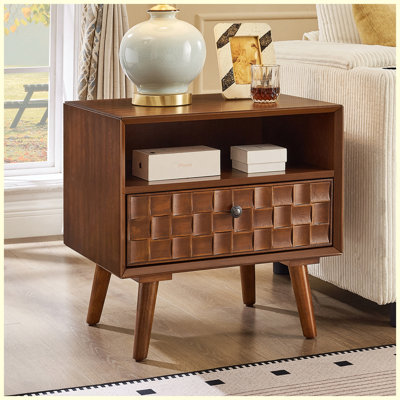Table de chevet 22 po Mid-Century Modern