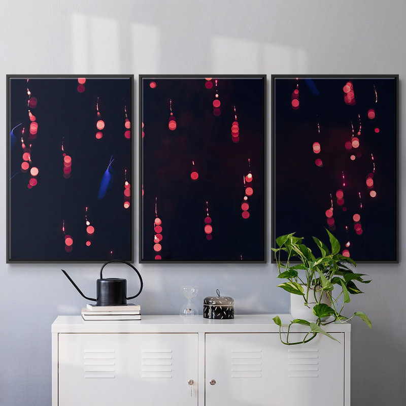 Crimson Constellation 3 pièces, Noir, H 24 po x l 48 po x P 2 po