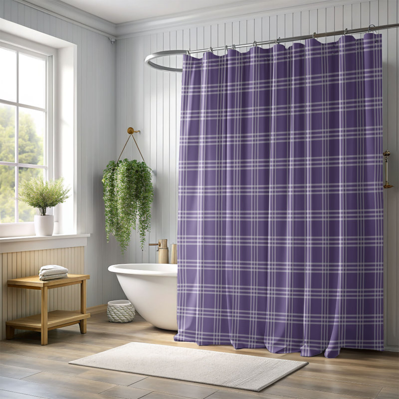 Rideau de douche orange 1 pièce, H 74 po x l 71 po