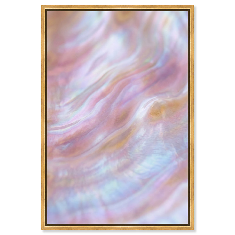 Iridescent Wave II Print by Oliver Gal, 16"H x 11"W, Gold Floater Frame