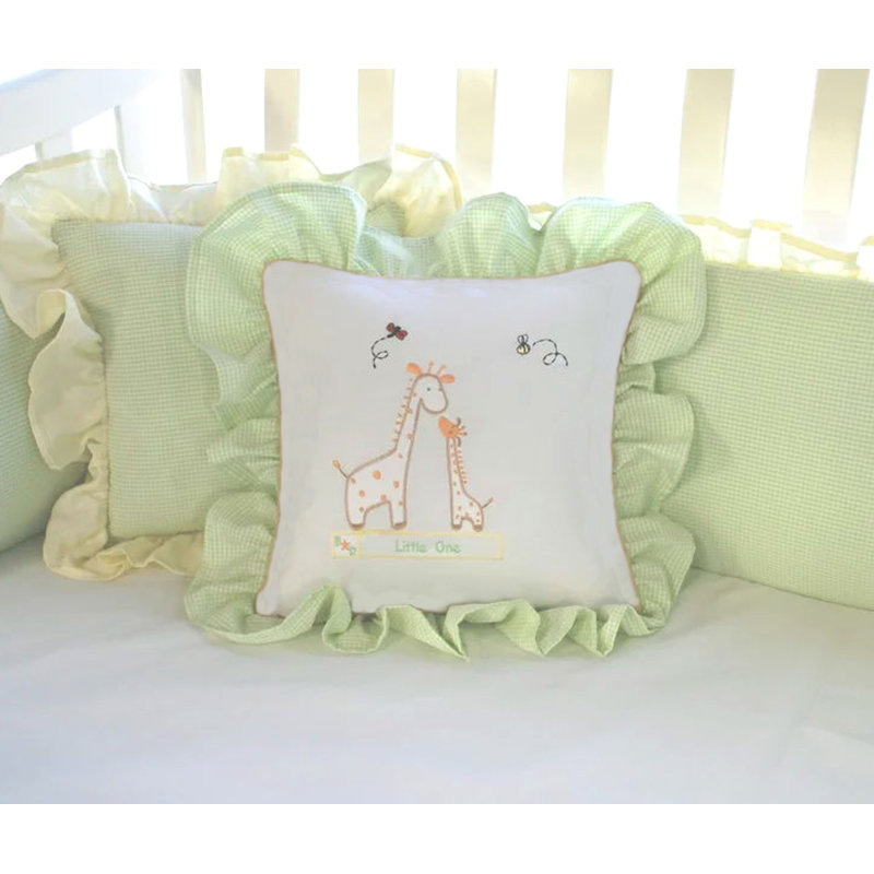 Little One Embroidered Cotton Blend Throw Pillow