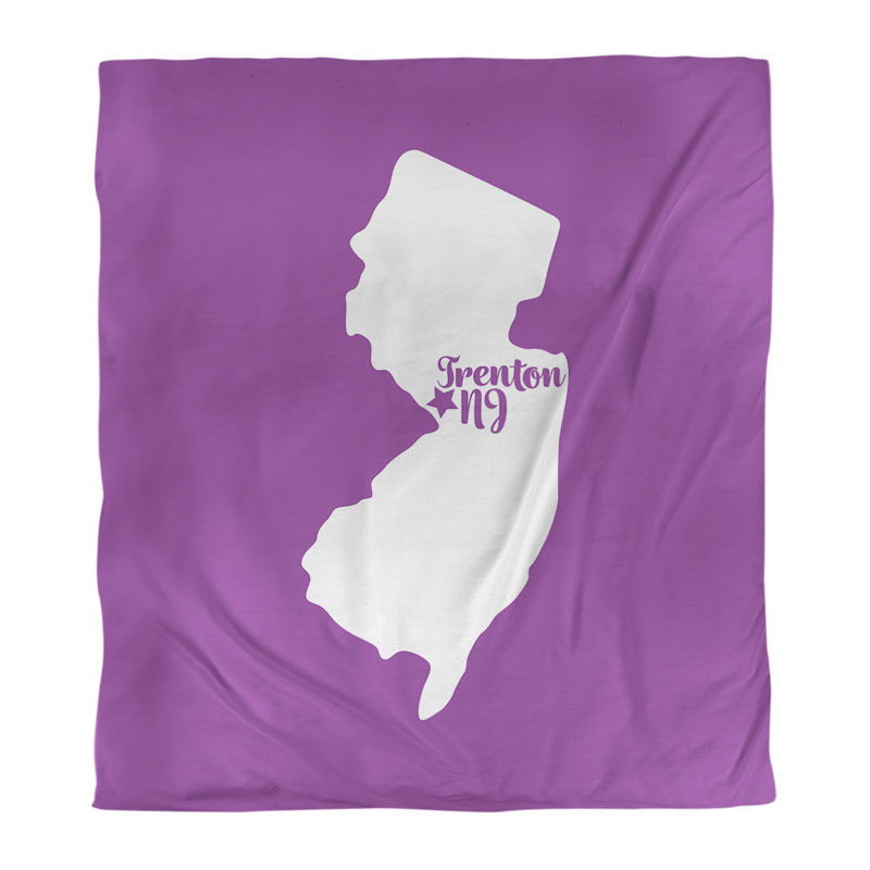 Housse de couette trenton new jersey, Housse de couette pour grand lit, Violet, Polyester brossé