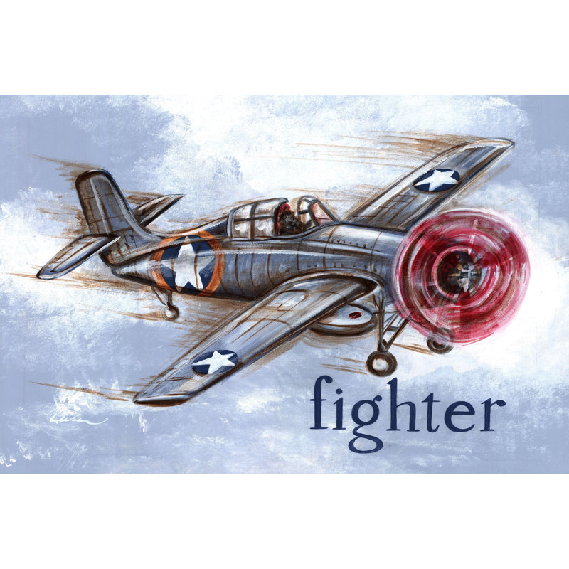 « fighter planes » par reesa qualia, reproduction d’art sur toile tendue, H 24 po x l 36 po x P 1,5 po