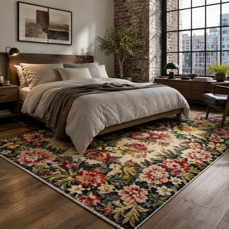 Oriental Cotton and Chenille Flatweave Area Rug, 200 x 300 cm