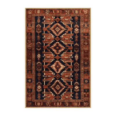 Machine Washable Persian Brown Area Rug
