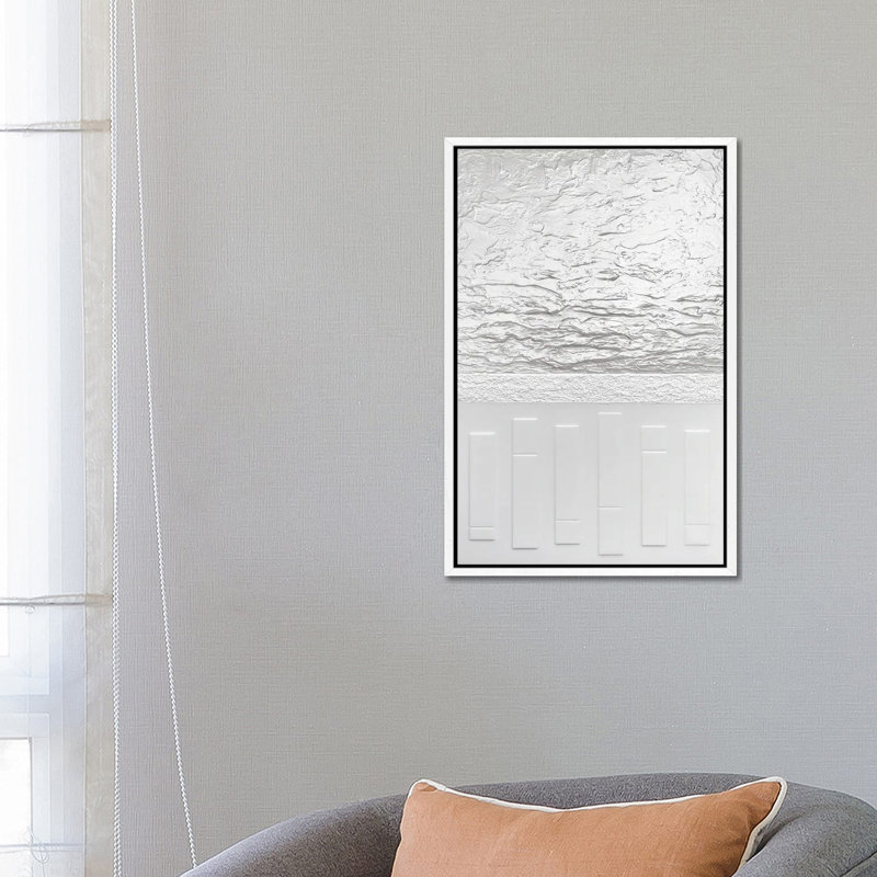 Blanc - Print on Canvas, 66.04 cm H x 45.72 cm W, White Framed