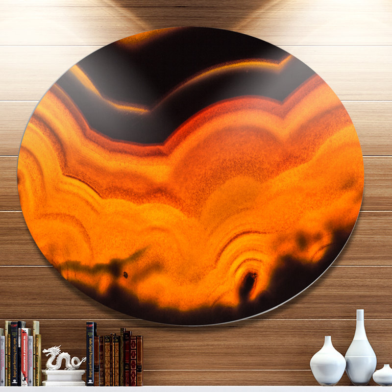 «Agate Macro Orange», impression sur métal, H 23 po x l 23 po