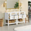 Ensemble de meuble-lavabo 60 po avec lavabo en céramique (séparé), ensemble de meuble-lavabo sur pied simple avec tiroirs, armoire de rangement en bois-704316629