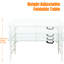 Table de camping pliante portative 4 pi, blanche, intérieure et extérieure, capacité de poids maximale de 135 kg, pliable avec appareil fixe, plateau de table lisse et imperméable, triangulaire stable-1468803298