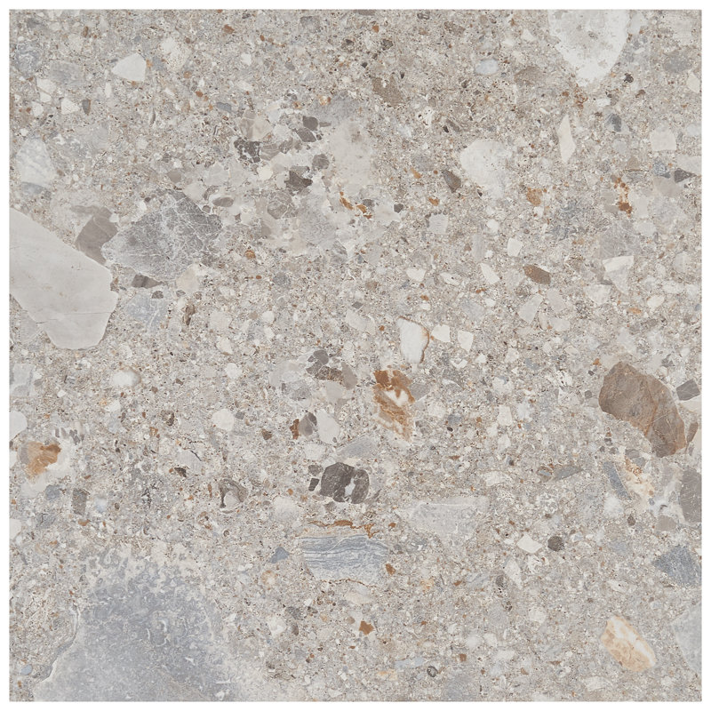 Bond Tile Stonehenge 24" x 24" Matte Porcelain Terrazzo Look Floor and Wall Tile (11.62 Sq. Ft. / Case), Earth