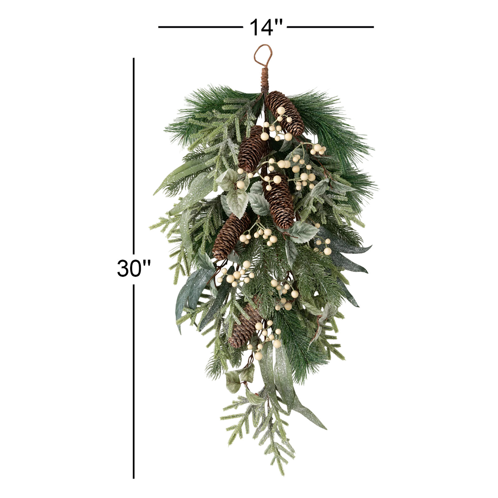 Faux Pinecone Swag