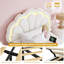 Structure de lit double tapissier à DEL avec tiroir de rangement et tête de lit chic ajustable, lit plateforme en molleton berbère pour enfants, support en bois, aucun sommier nécessaire, assemblage facile, beige-130112002-130112001