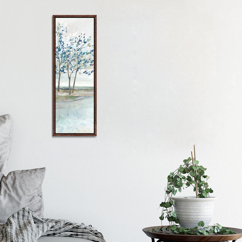 Blue Ridge III by Isabelle Z - Panoramic Print on Canvas, Classic Brown Wood Framed, 121.92 cm H x 40.64 cm W