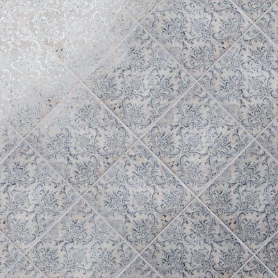 Milano Decor 8" x 8" Ceramic Patterned Wall Tile