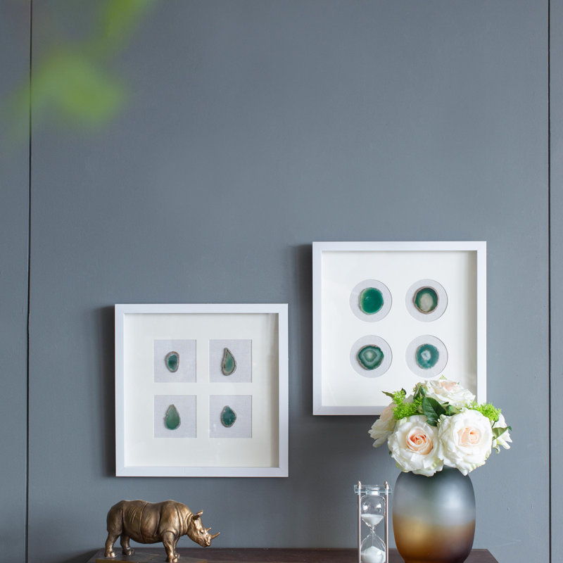 S/2 15.57x1.2x15.7" Shadow Box Wall Décor
