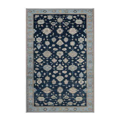 Machine Washable Overdyed Gray Area Rug