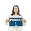 Enseigne en plastique 10 po x 14 po Podcast Street-119523551