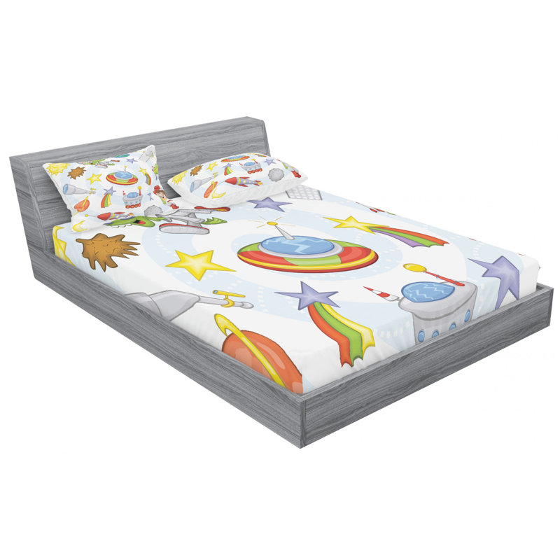 Microfiber Sheet Set, Queen Sheet Set with Fitted Sheet