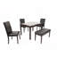 Ensemble repas 5 pièces avec chaises et banc-724362522-724362520