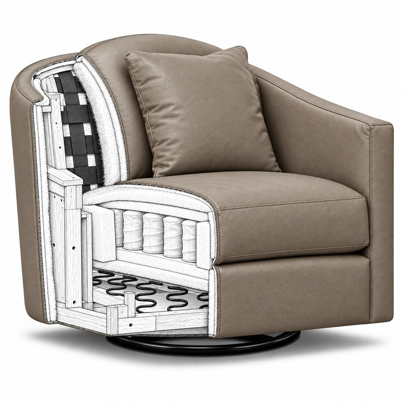 Chaise pivotante Adele, Boca Cashmere