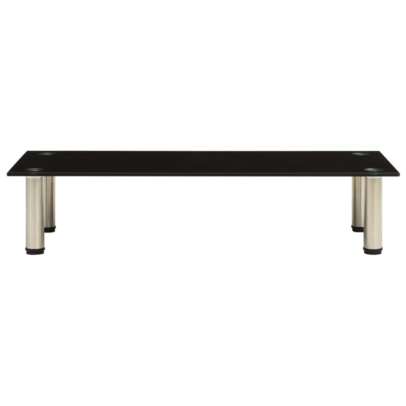 Prattsville Unfinished TV Stand for TVs up to 32", Black/Silver