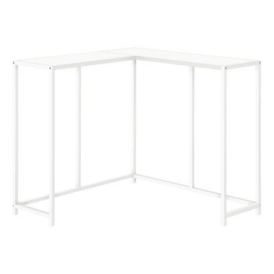 Narrow White Accent Console Table For Living Room, Bedroom, Entryway With Metal Strength Laminate Bedroom Contemporary Design